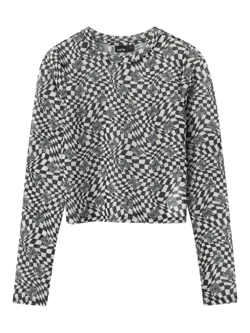 Mesh topp - tröja i mönstrad mesh