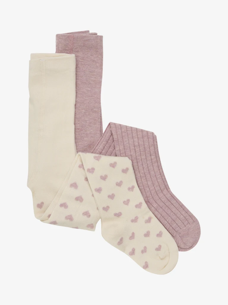 Strumpbyxor Hjärtan 2-pack
