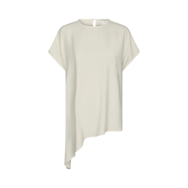 Nerita Asymmetric Blouse - Off White