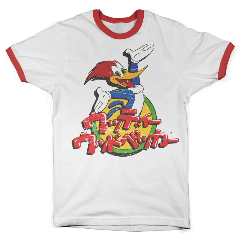 Woody Woodpecker Washed Japanese Logo Ringer Tee