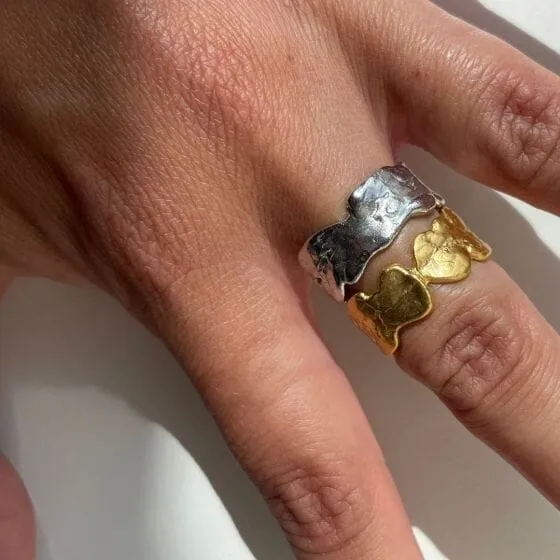 Stine A - Silver Splash Lava Ring - 4052-00-52