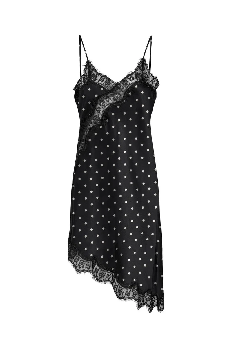 JDY - Jdycally S/L Singlet Dress - 5093523 Black Cloud Dancer Dot