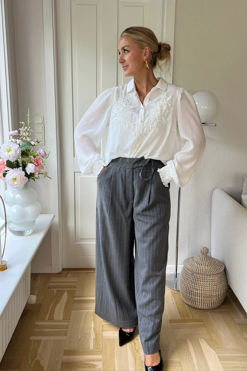 Dear Molly - Lise Pant Pants Ch165147c - Grey Stripe
