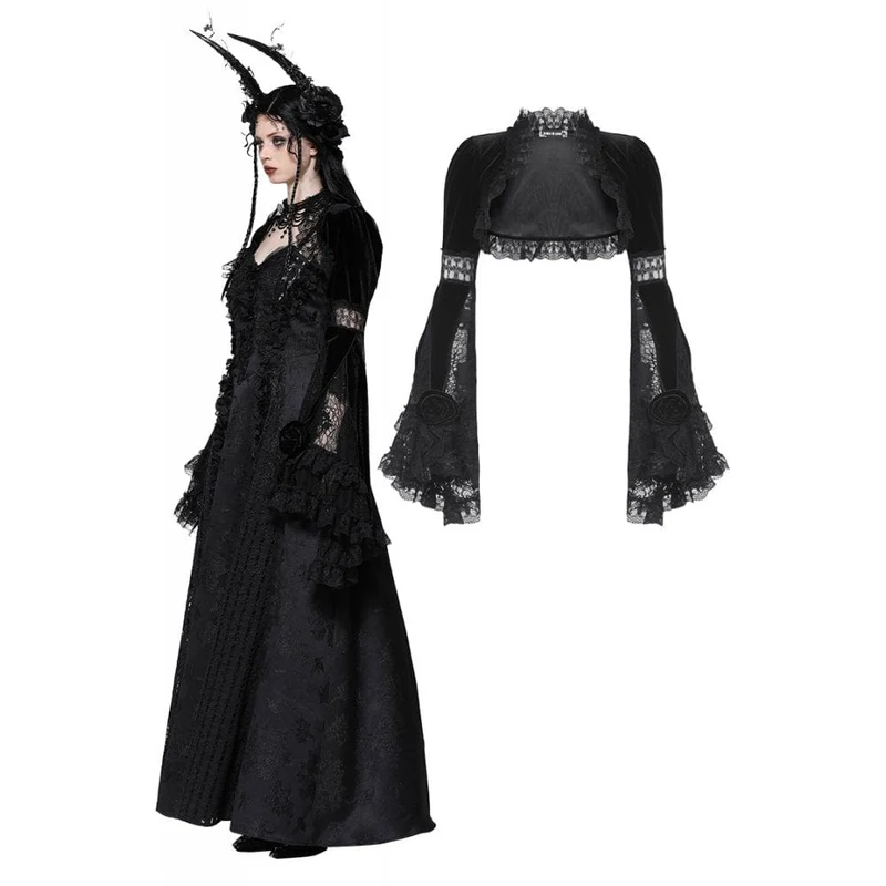 Gothic volang spetskappe för kvinnor