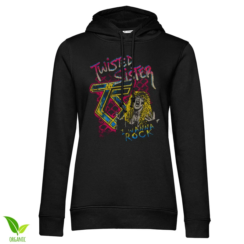 Twisted Sister - I Wanna Rock Girly Hoodie