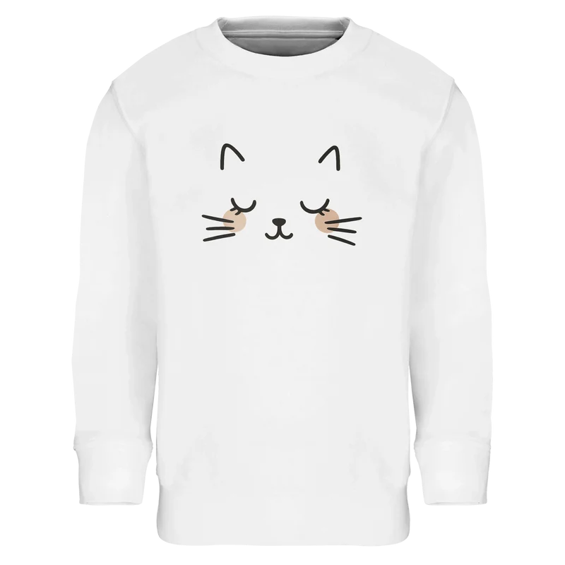 Sweatshirt Barn – Kattansikte