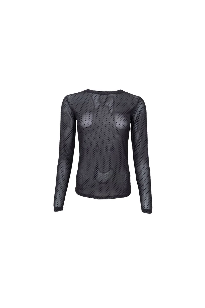 Black Colour - Bcjessie Mesh Blouse 41223 - Shirts - Black