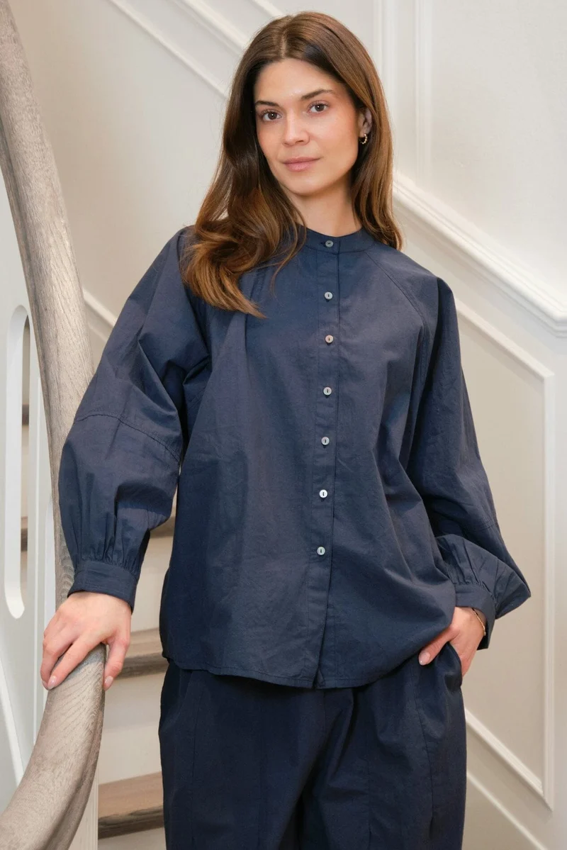 Neo Noir - Solane C Poplin Shirt 168066 - 141 - Navy