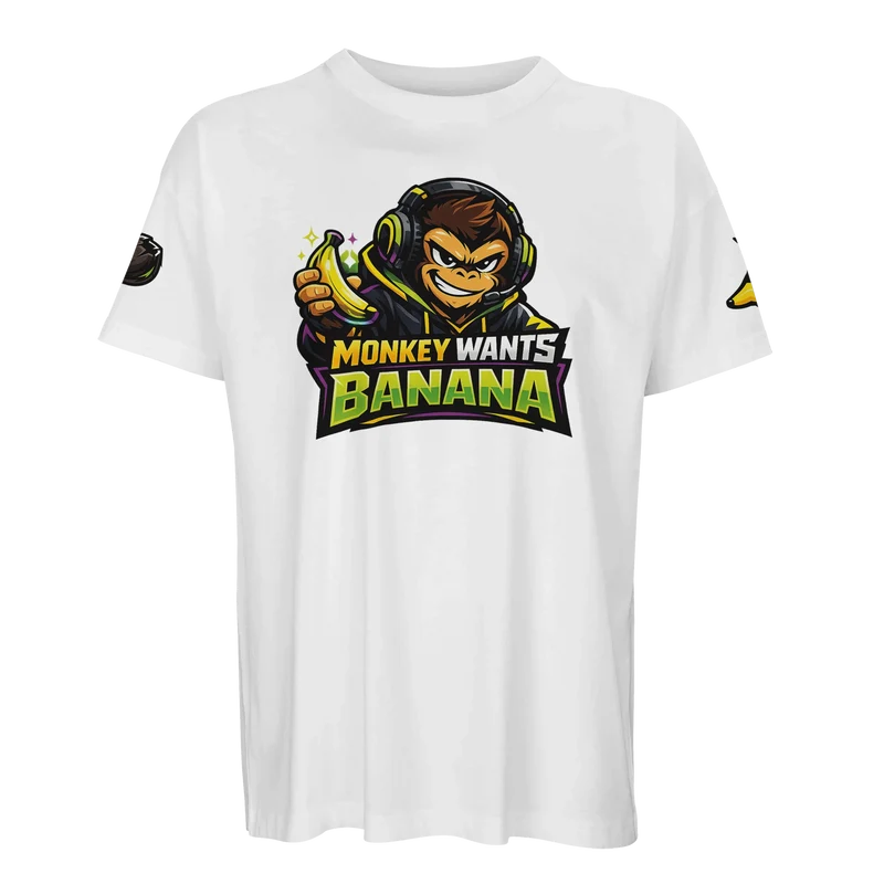 Oversized T-shirt - Monkey Wants Banana | Ekologisk