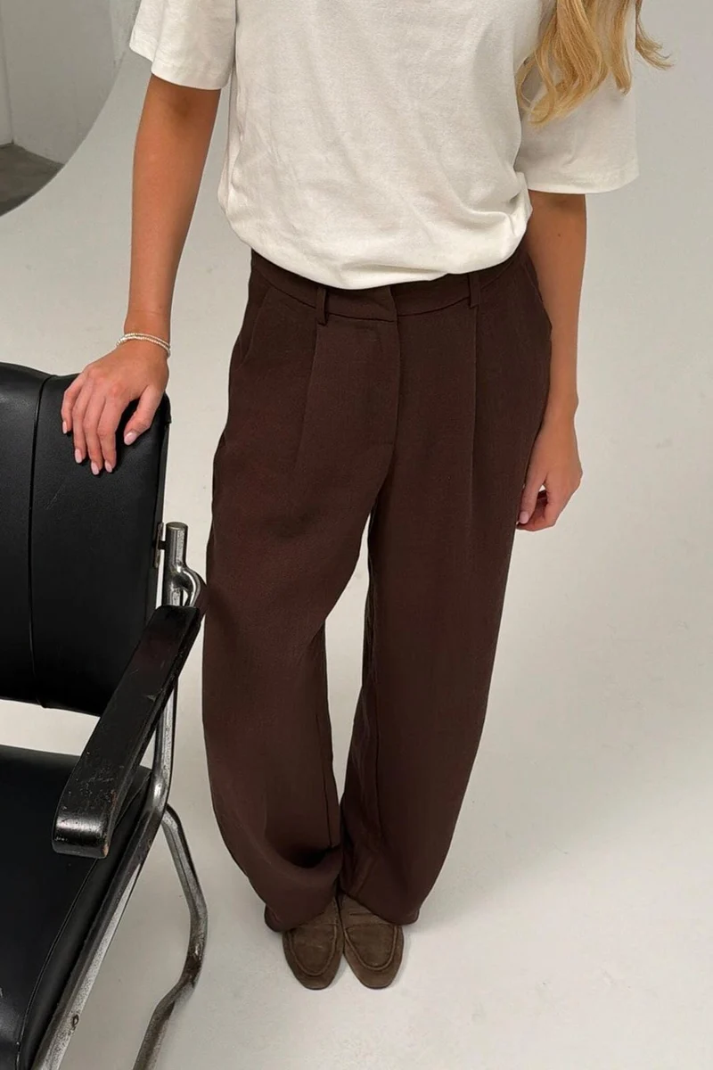 BYIC - Celinaic Pants A2351 - Dark Brown Texture