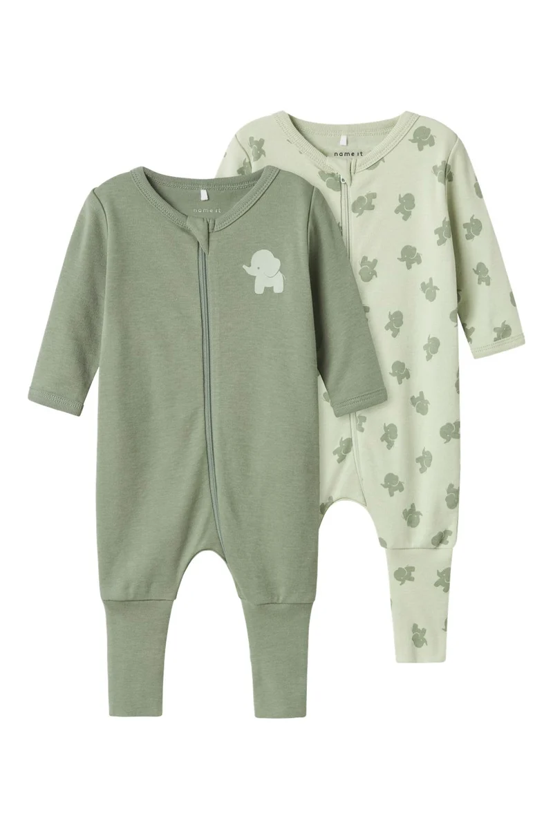 Name It - Nbmnightsuit Zip Ff Sea Elephant - 4737148 Sea Foam