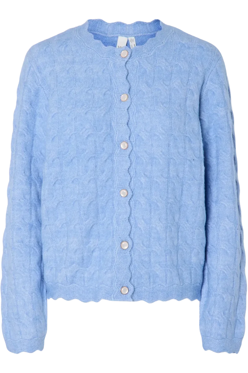 YAS - Yasbubera Ls Knit Cardigan - 4791715 Vista Blue