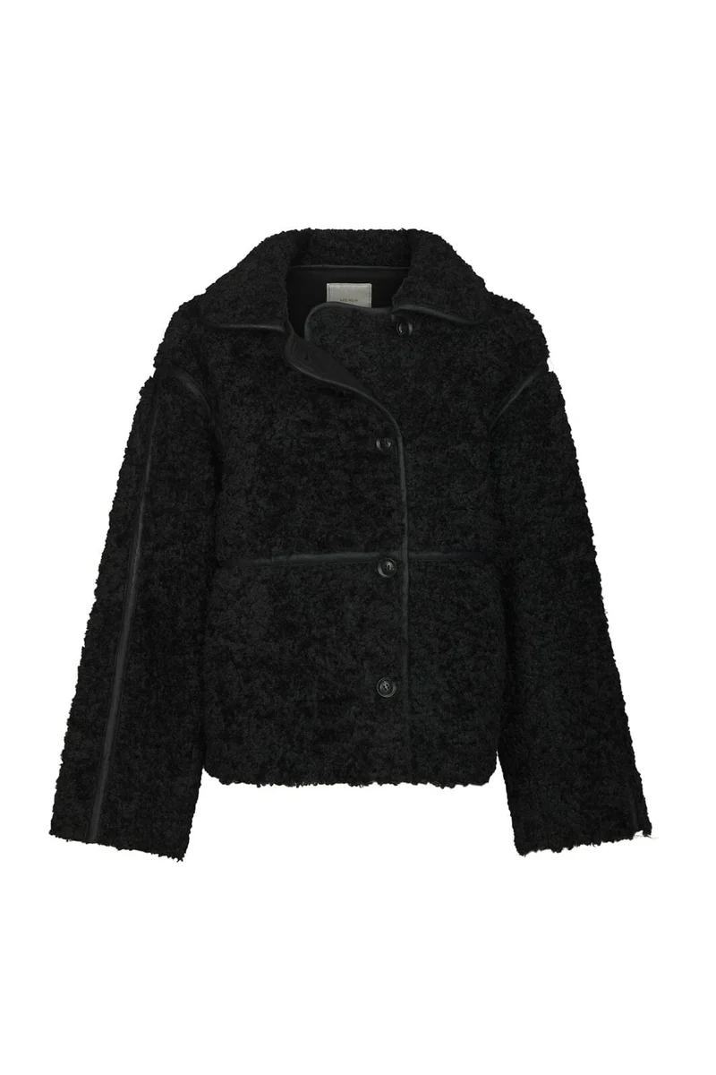 Neo Noir - Castor Faux Fur Jacket 164862 - 100 - Black
