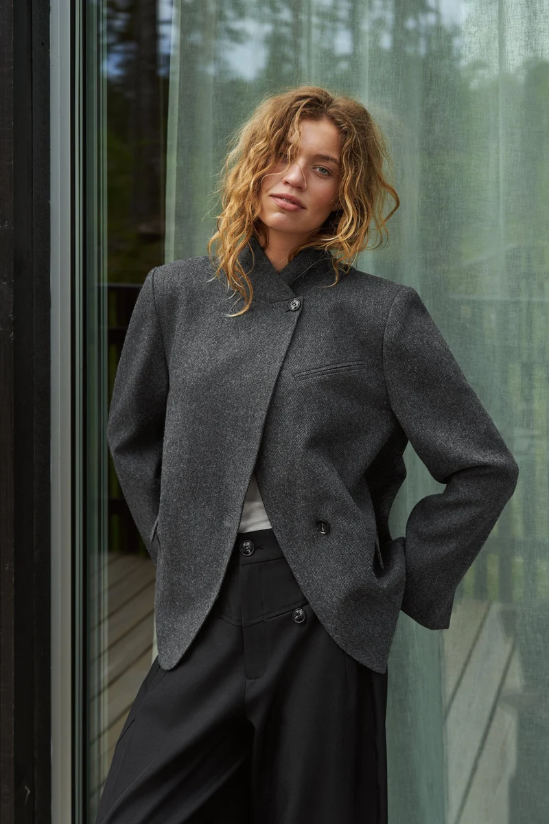 Neo Noir - Nerine Structure Twill Blazer 168580 - 132 - Antracit