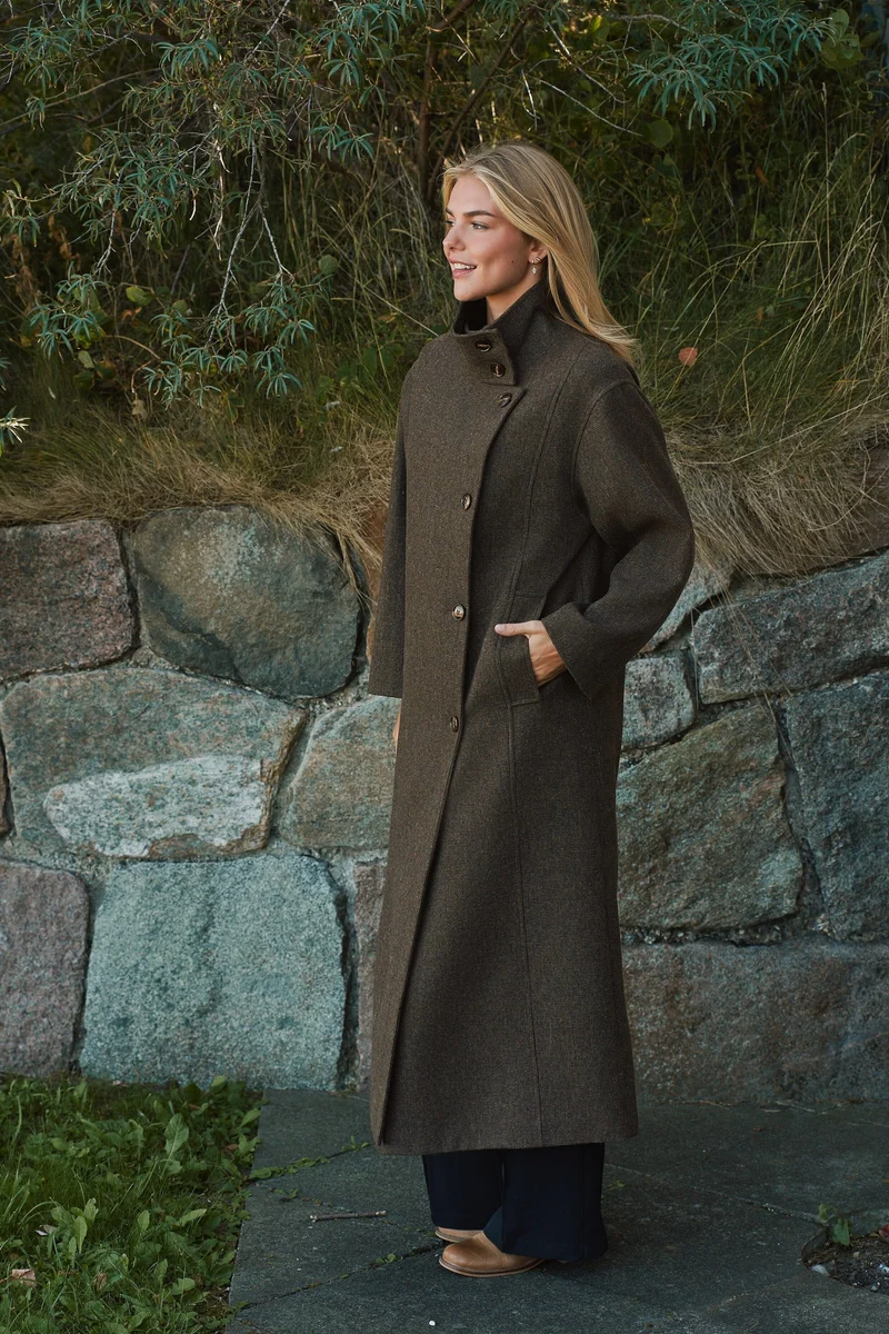 Neo Noir - Marcel Mini Check Coat 168540 - 210 - Brown