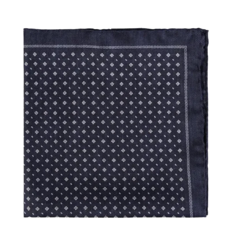 Pocket Square - 412 Navy melange