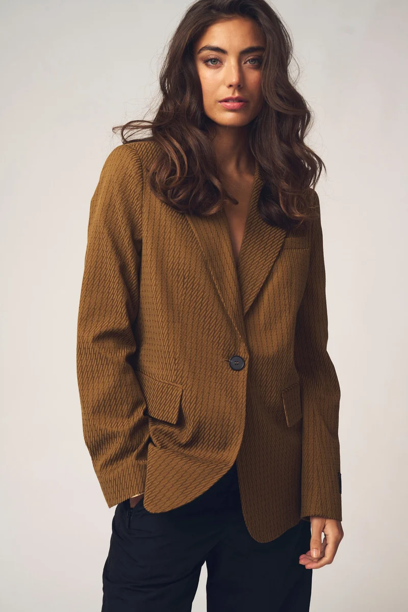 Gossia - Gajago Blazer G3105 - Caramel Checks