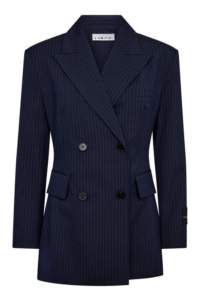 Haute L'Amitié - Pin Waist Fit Blazer HL10785 - Navy
