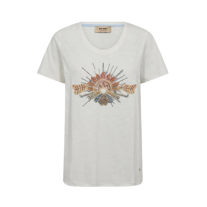 MMTonia SS Glam Tee - Ecru