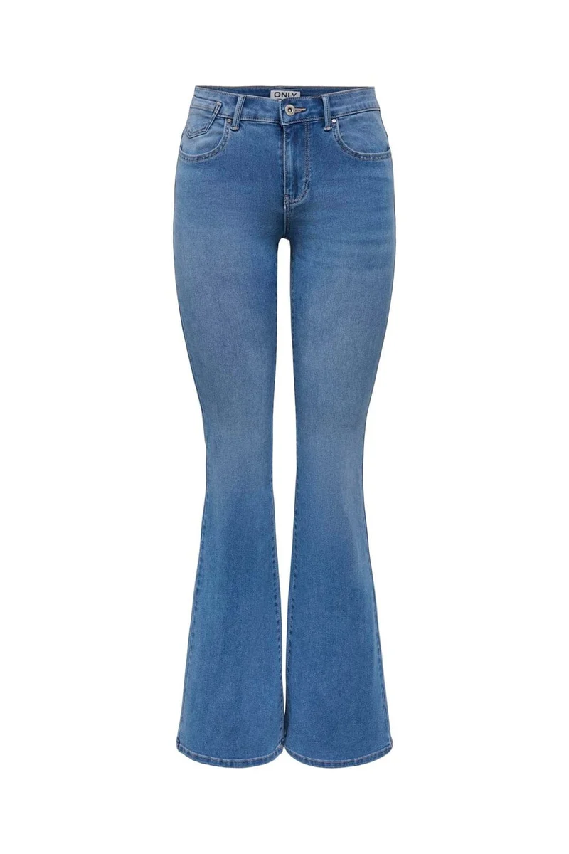 Only - Onlreese Reg Retro Flared Box - 5010777 Medium Blue Denim