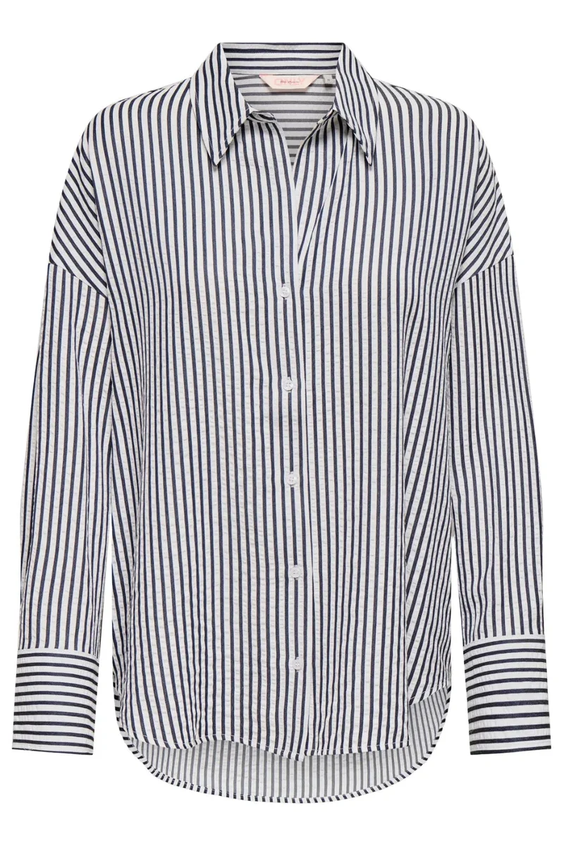 Only - Onloregon Bari L/S Stripe Shirt - 4965813 Black Bright White