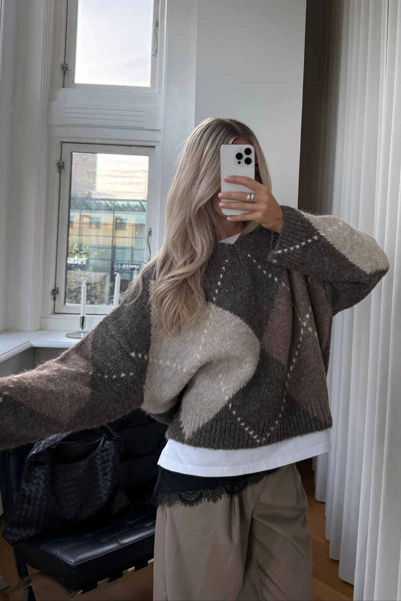 Noella - Lai Knit 14670001 - 1513 - Ash Brown Mix