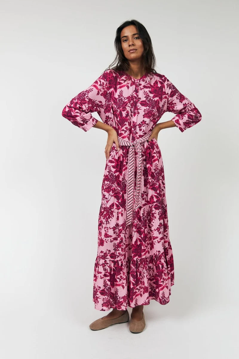 Lollys Laundry - Neell Maxi Dress 3/426117-3009 - 51 Pink