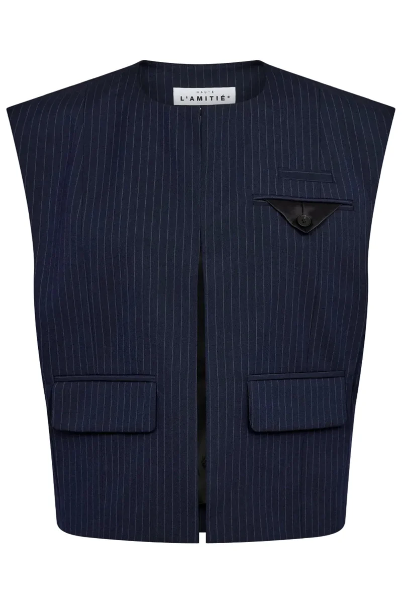 Haute L'Amitié - Pin Box Waistcoat HL10786 - Navy