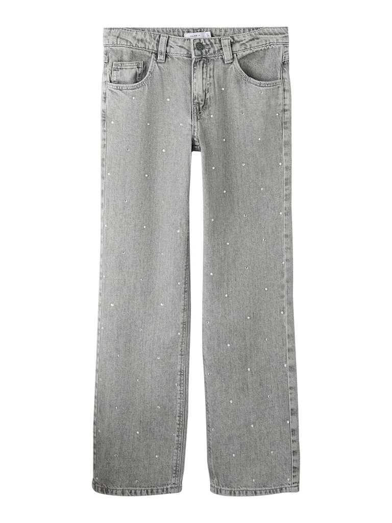 Jeans med strass Rak Modell