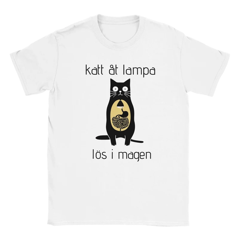 T-shirt - Katt åt lampa, lös i magen