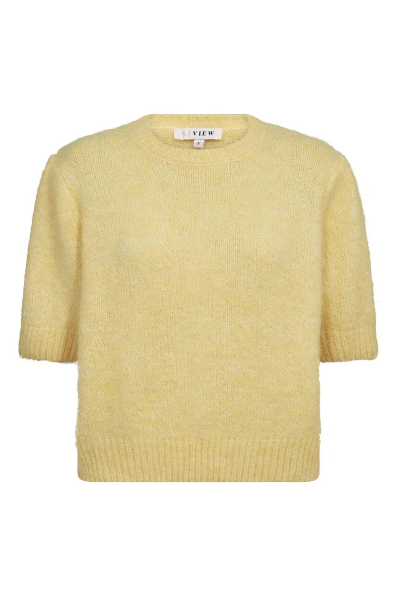 A-View - Inge S/S Knit Pullover AV7076 - 069 - Pale Yellow