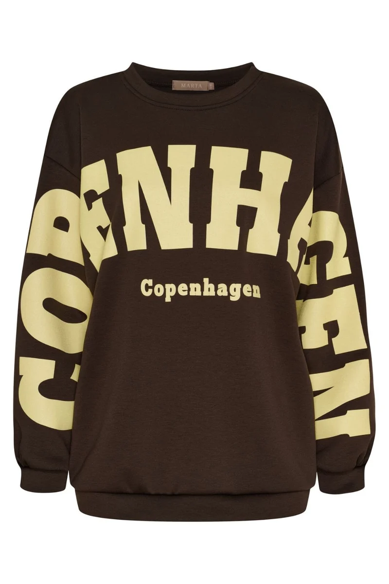 Marta Du Chateau - Mdchibiscus Sweatshirt 22659 - Brown/Yellow