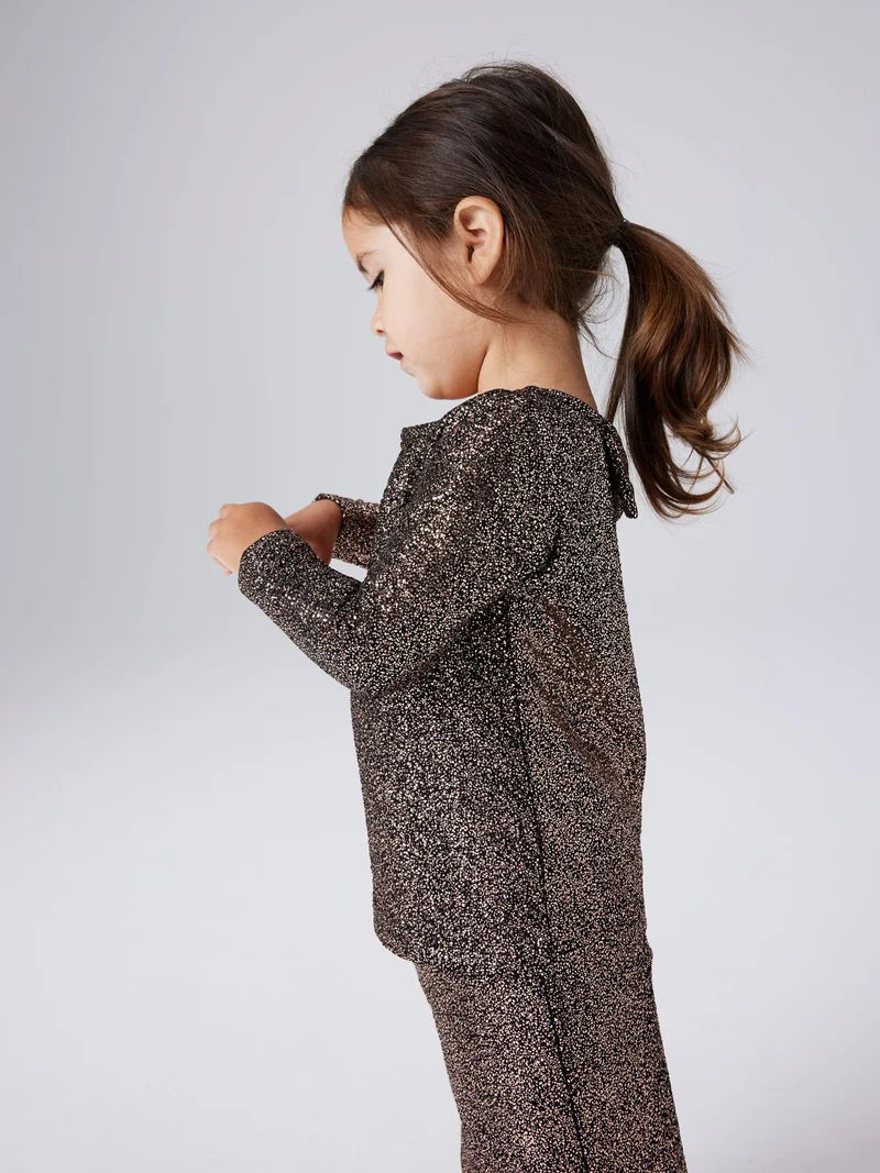 Glitter Topp m. Rosett
