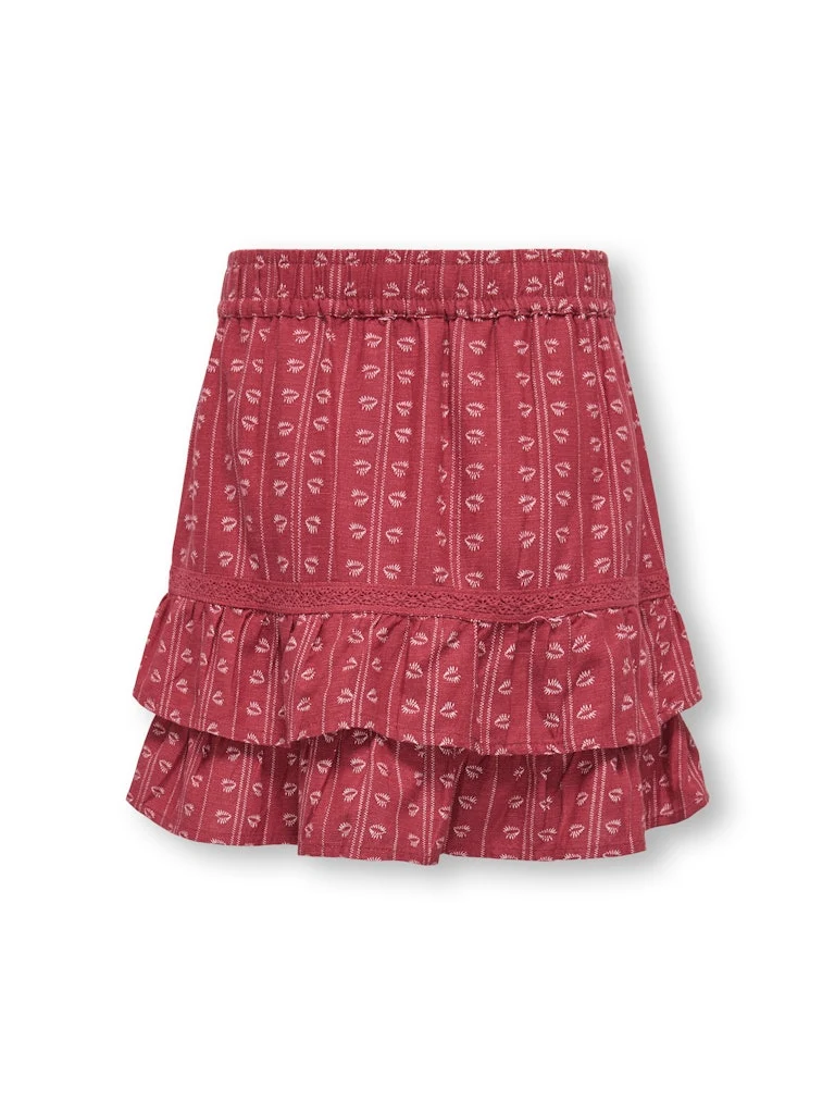 Röd Kjol inbyggd Shorts