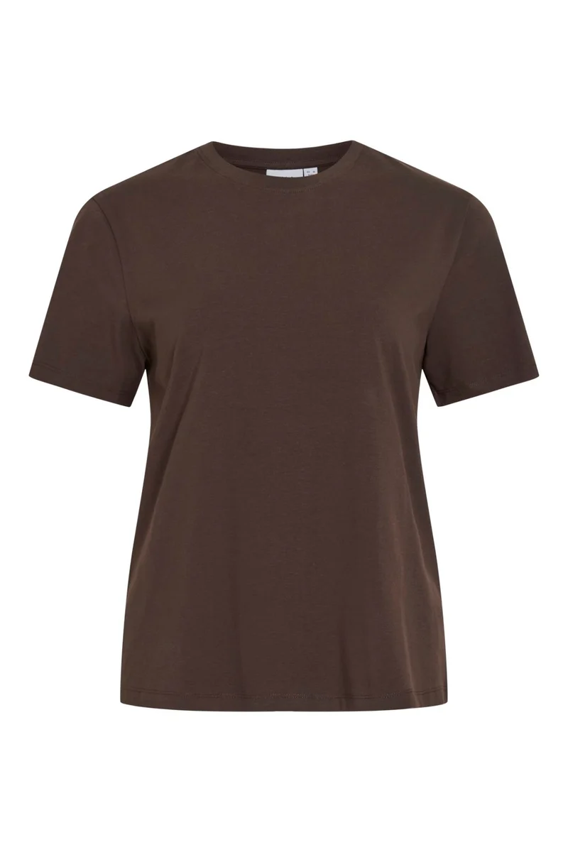 Vila - Vinora S/S T-Shirt - 4936621 Coffee Bean