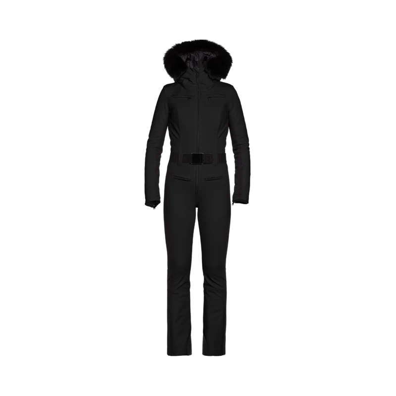 Parry Faux Border Ski Suit - Black