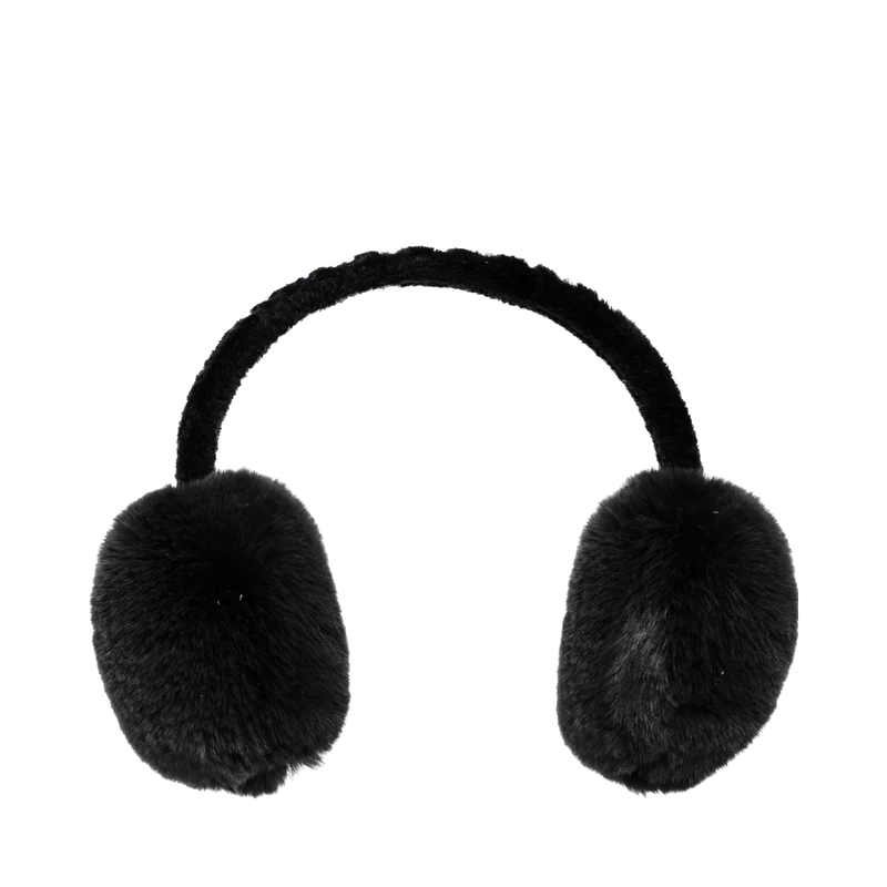 Fluffy Ear Warmers - Black