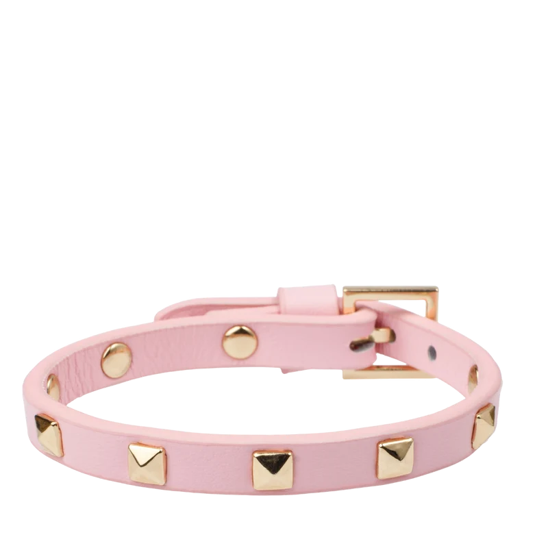 Leather Stud Bracelet Mini - Cotton Candy