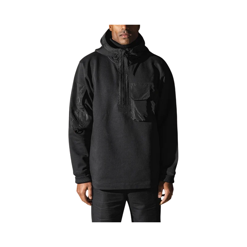 Half Zip Hoodie - Black