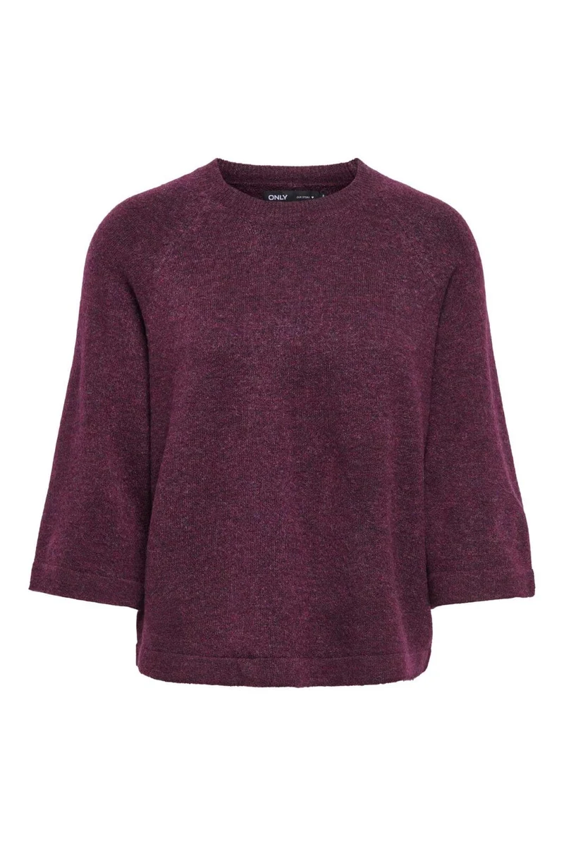 Only - Onlsimoni 3/4 Pullover Knt - 5082201 Mauve Wine Melange