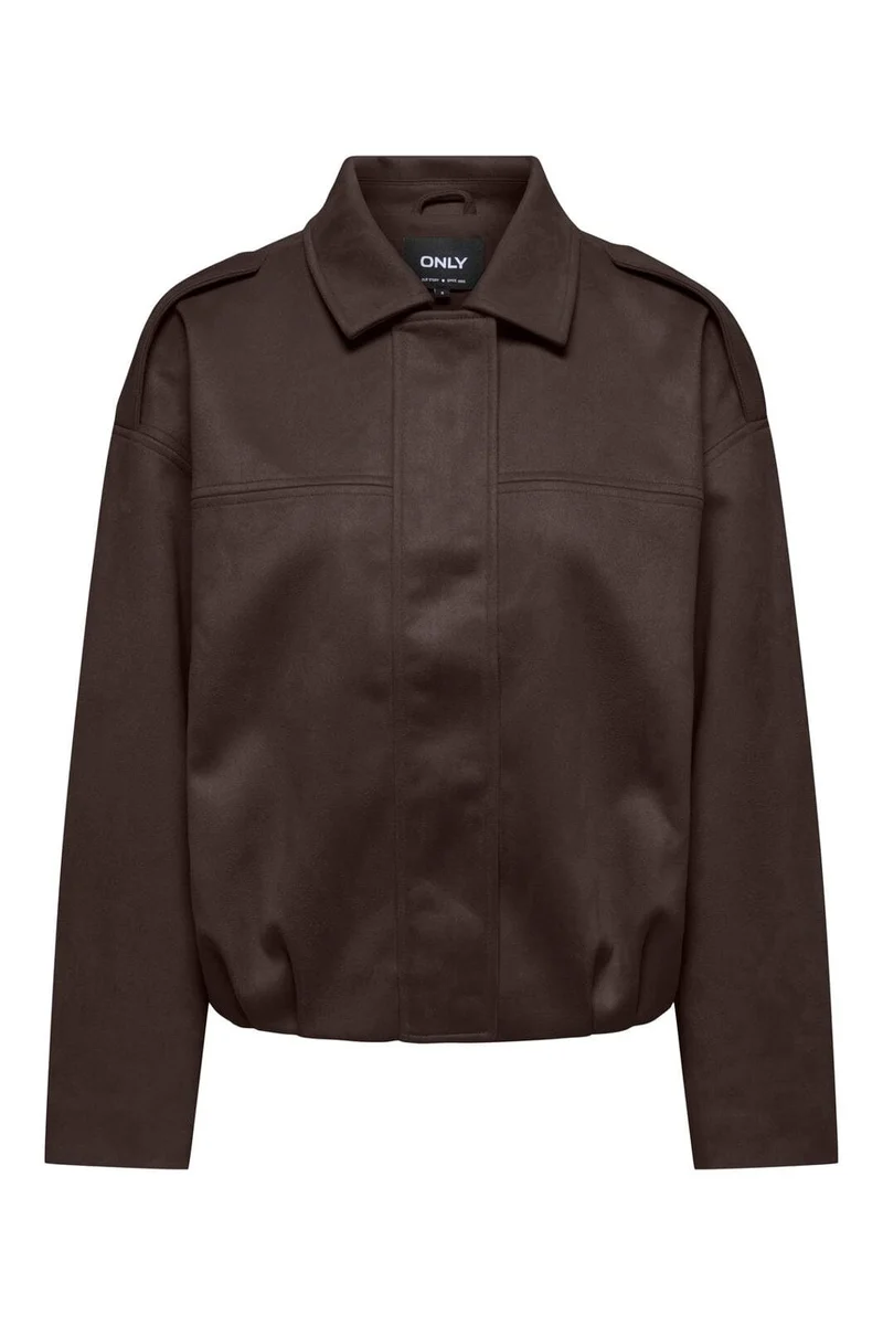 Only - Onlamber Faux Suede Jacket - 5100033 Coffee Bean