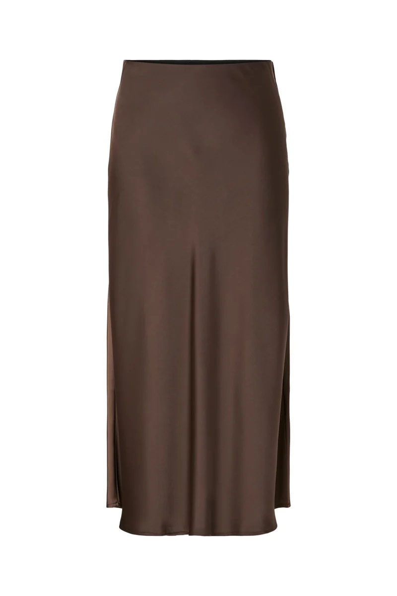 Yas - Yaspella Midi Skirt - 4961525 Chocolate Brown