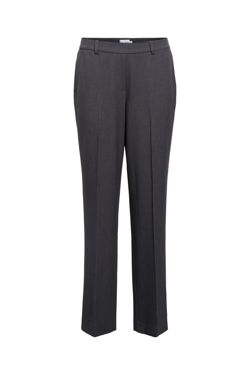 Object - Objlisa Straight Pant - 4886360 Medium Grey Melange