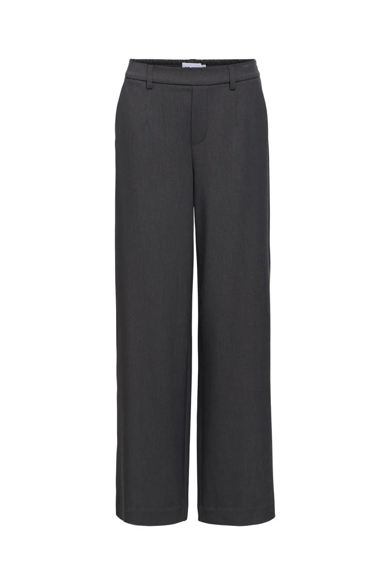 Object - Objlisa Wide Pant - 4637387 Medium Grey Melange