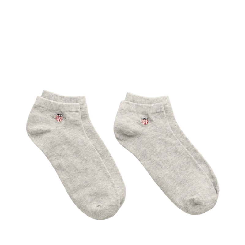 Shield Ankle Socks 2-Pack - Light Grey Melange
