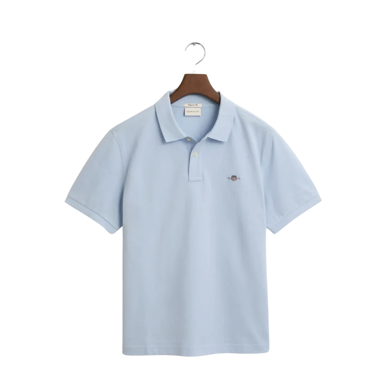 Shield SS Pique Polo - Fresh Blue