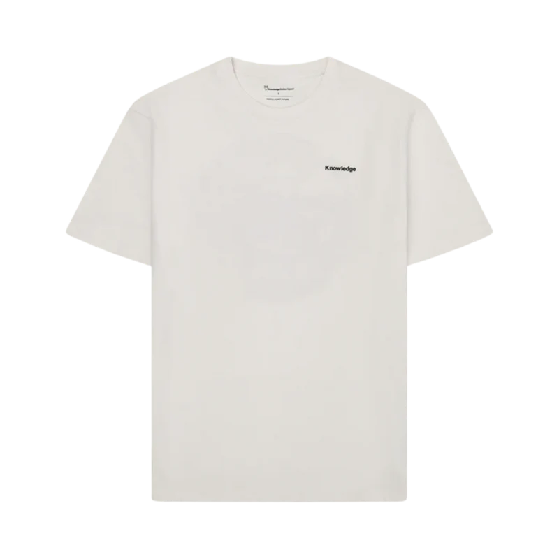Heavy Scenery Back Print T-shirt - Egret