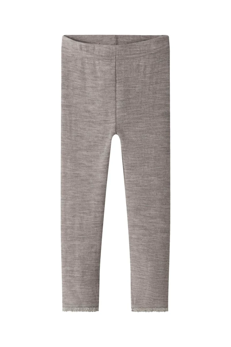 Name It - Nmfwang Wool Neddle Legging Solid - 4738247 Satellite