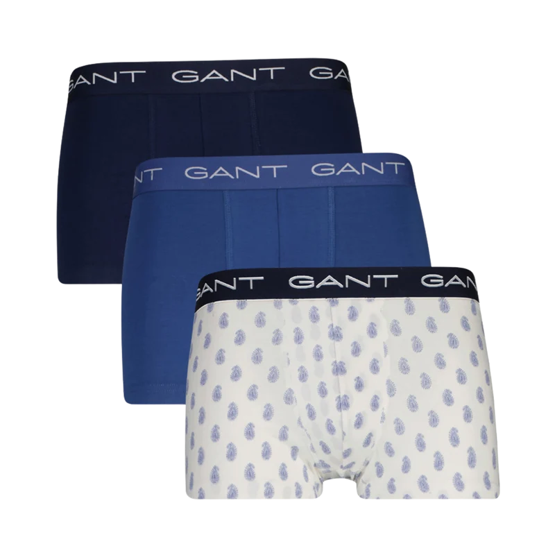 Paisley Print Trunk 3-Pack - White