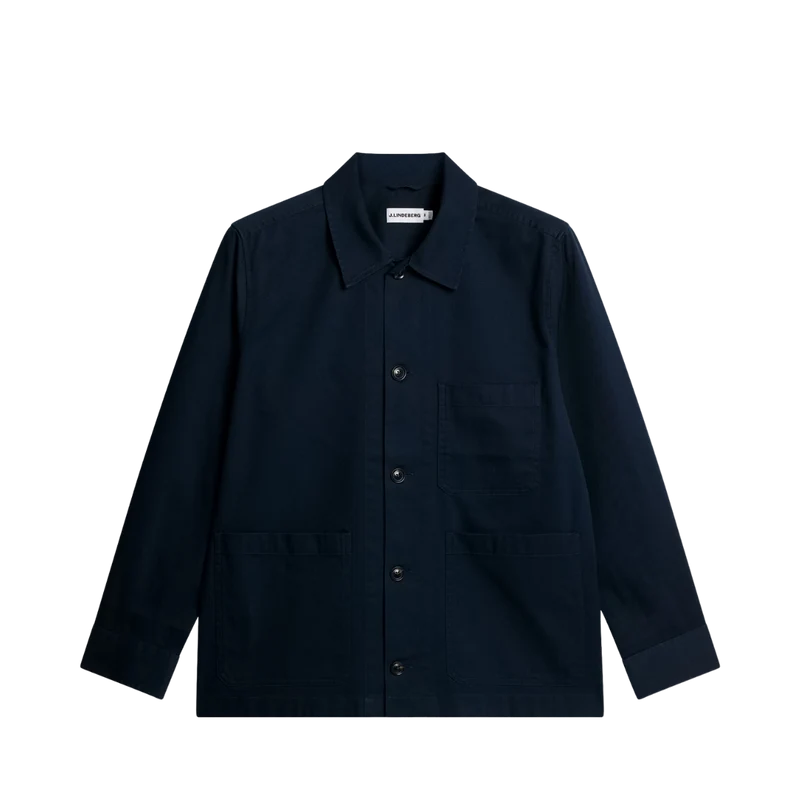 Easton Cotton Overshirt - JL Navy